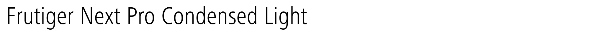 Frutiger Next Pro Condensed Light image